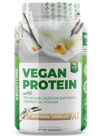 Proteina Vegana cu Aroma Naturala de Vanilie, 908g, AboutTime®