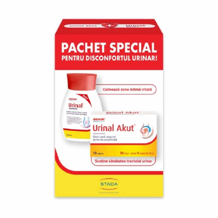 Walmark Pachet Promo Urinal Akut 10 Tablete + Walmark Urinal Gel Intim 200ml