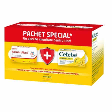 Walmark Pachet Urinal Akut 10tb + Cetebe Vitamina C 500mg 30cps