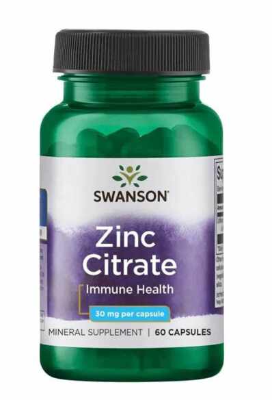 Zinc Citrate 30 mg, 60 capsule - Swanson
