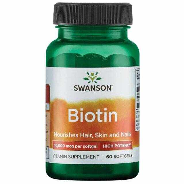Biotin, Vitamina B7, 10000 mcg, 60 tablete, Swanson