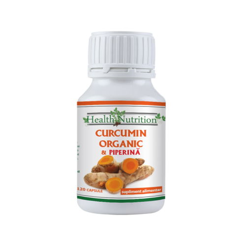 Curcumin Organic + Piperina, 120 capsule, Health Nutrition