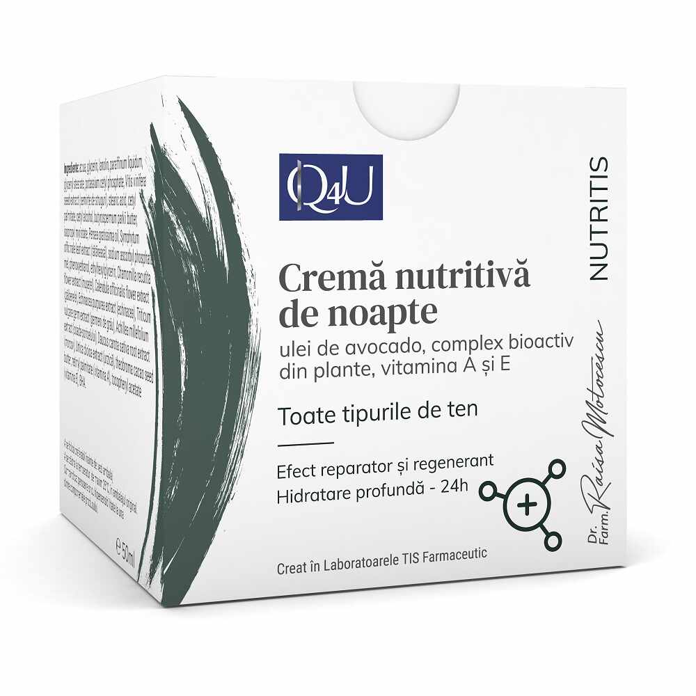 Crema nutritiva de noapte Q4U, 50ml, Tis Farmaceutic