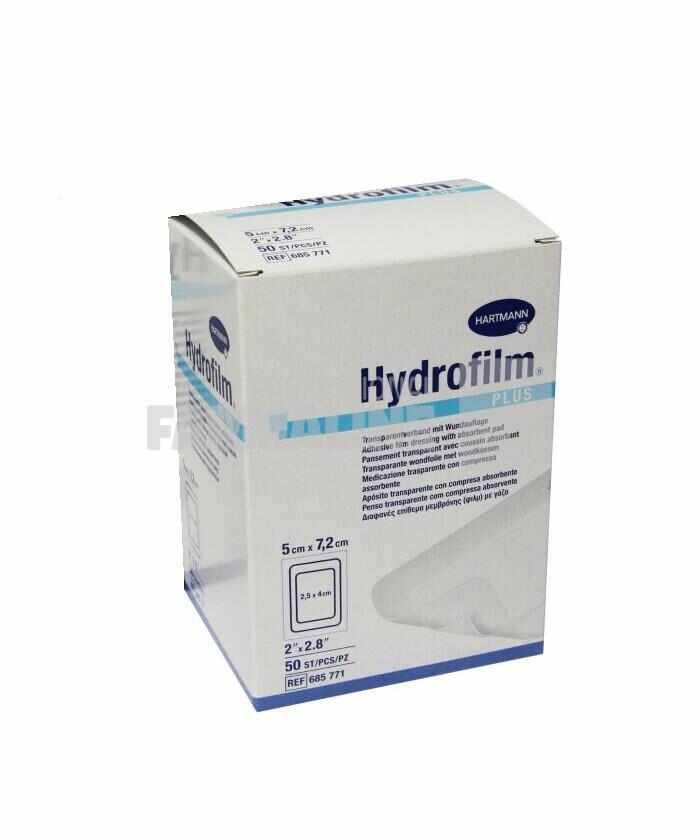 Hartmann Hydrofilm Plus Plasture transparent 5 cm x 7,2 cm 50 bucati