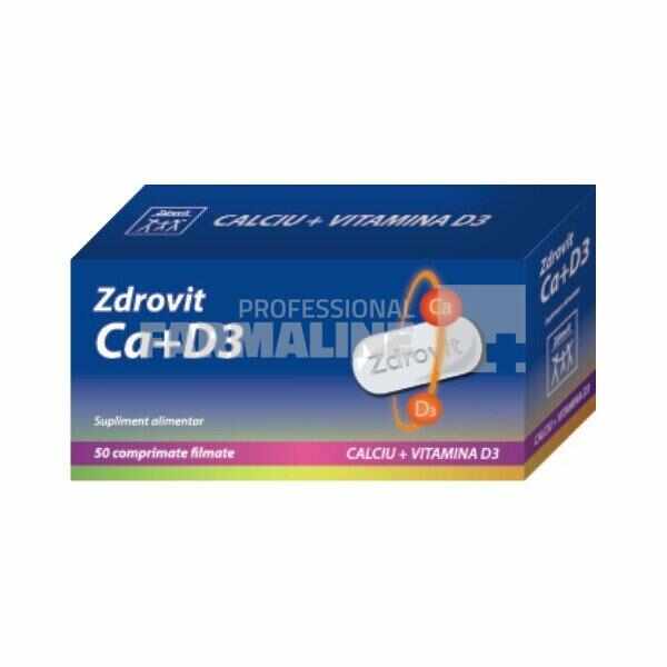 Zdrovit Calciu + Vitamina D3 50 comprimate filmate