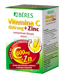 Beres Vitamina C 600 mg + Zinc 60 comprimate