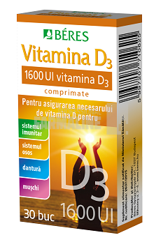 Beres Vitamina D3 1600 U.I 30 comprimate