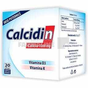 Calcidin + Vitamina D3 + Vitamina K 20 plicuri