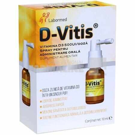 D-Vitis 500U.I D3 Spray oral 10 ml