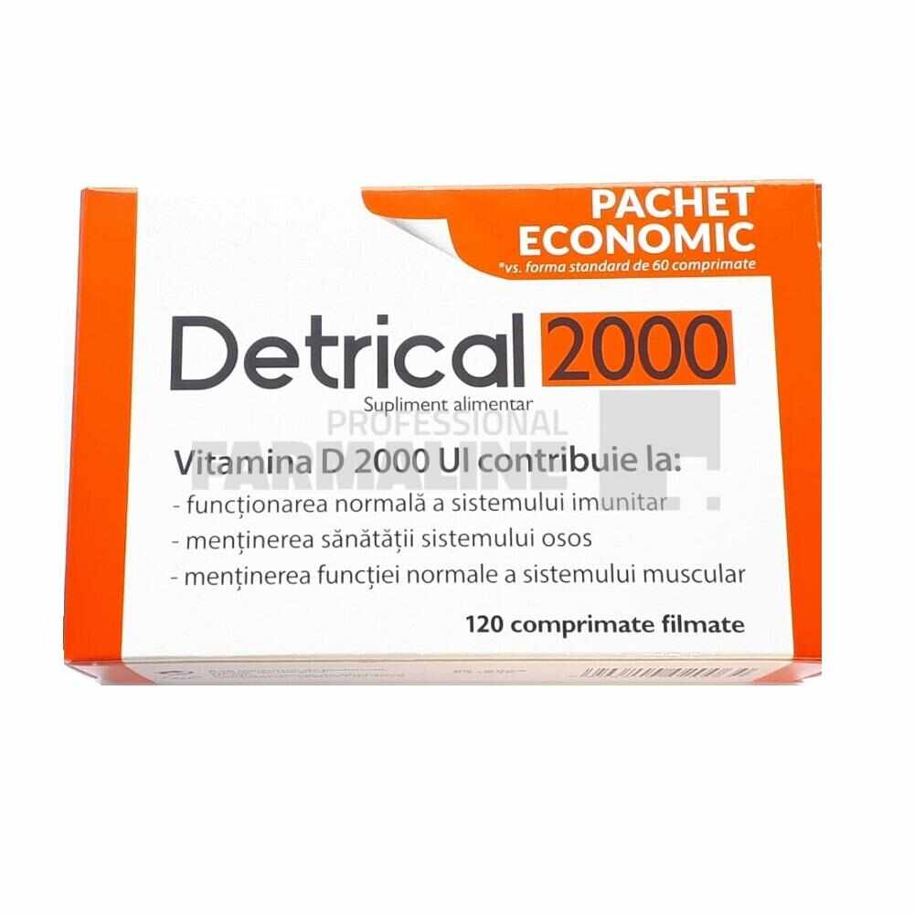 Detrical D3 2000 IU 120 comprimate filmate