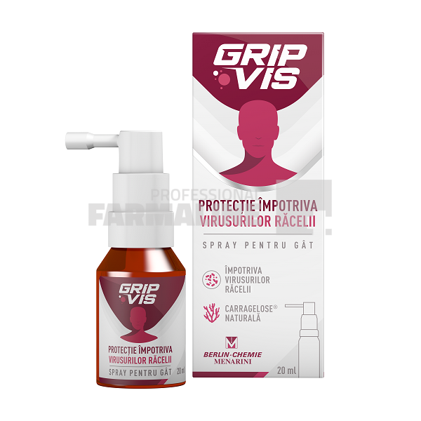 Gripvis 1.2 mg/ml Spray pentru gat 20 ml 