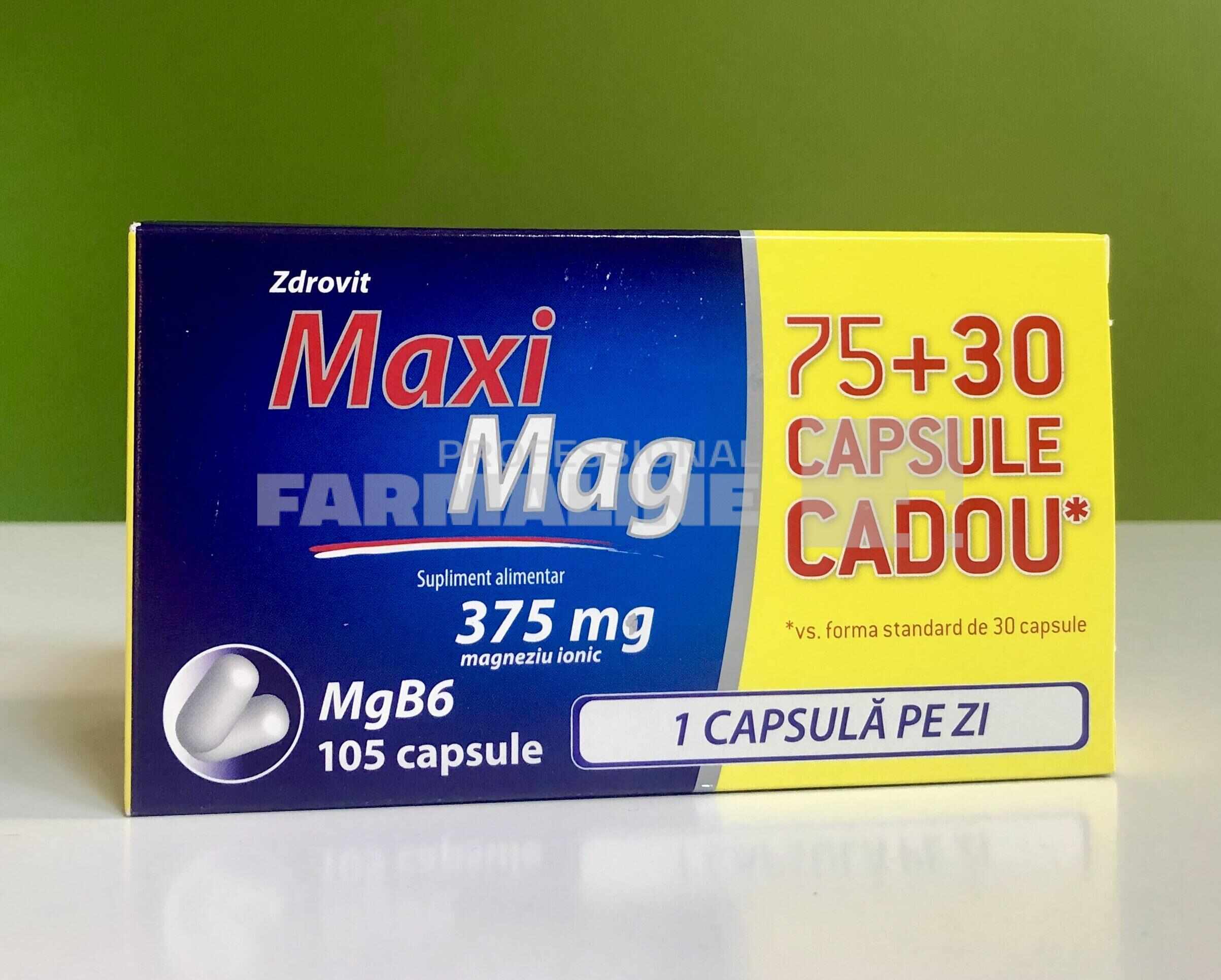 Maxi Mag 75 capsule + 30 capsule Cadou
