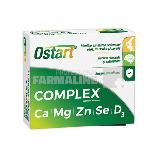 Ostart complex Ca + Mg + Zn + Se + D3 20 comprimate