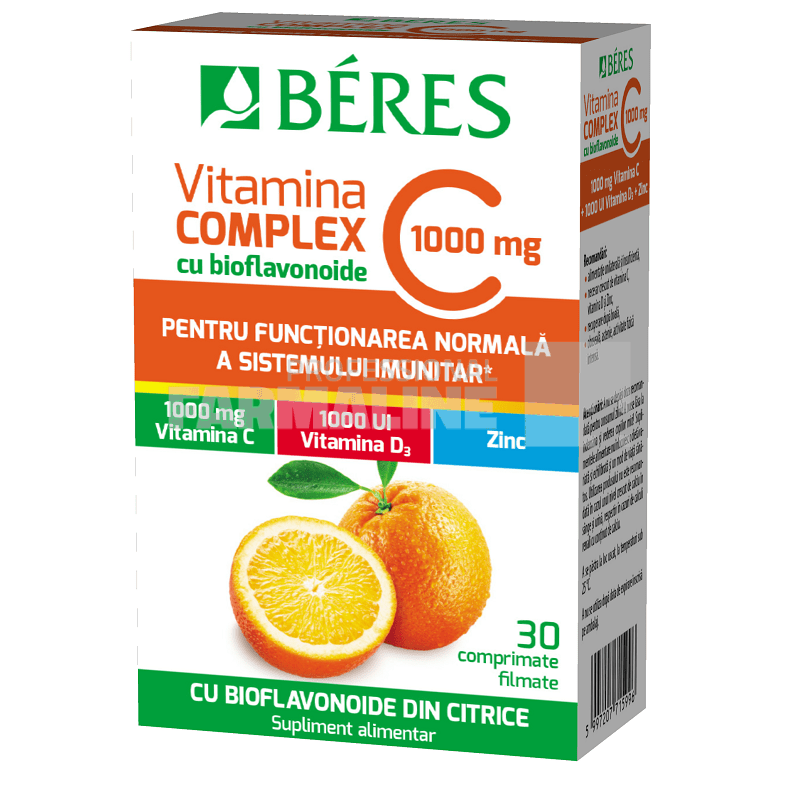 Beres Vitamina C 1000 mg complex cu Bioflavonoide 30 comprimate