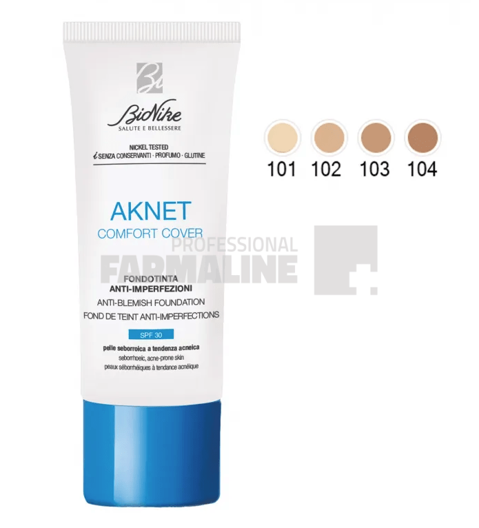 Bionike Aknet Comfort Cover SPF30+ Crema 102 Sable 30 ml
