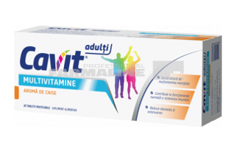 Cavit Adulti Multivitamine cu aroma de caise 20 tablete masticabile