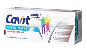 Cavit Adulti Multivitamine cu aroma de ciocolata 20 tablete