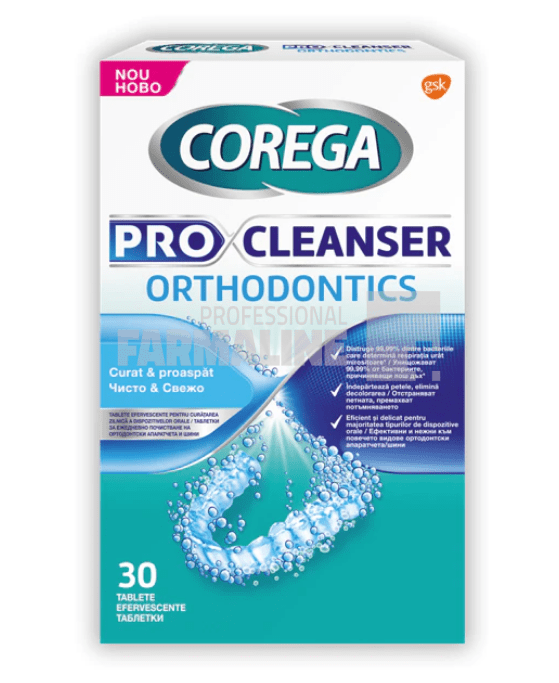 Corega Pro Cleanser Orthodontics Tablete curatre 30 bucati
