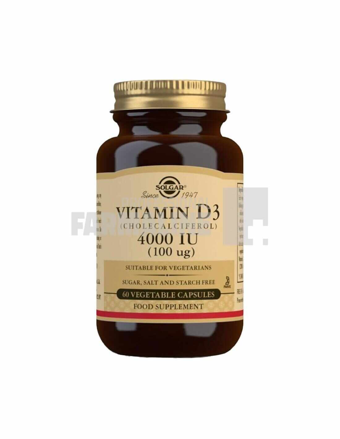 Solgar Vitamina D3 4000 U.I 60 capsule