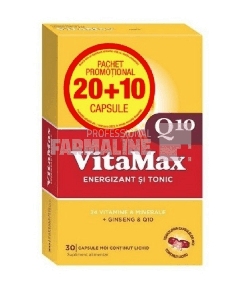 Vitamax Q10 30 capsule Pachet promotional 20 + 10 capsule