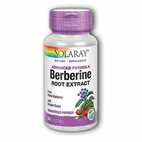 Berberine, 500 mg, 60 capsule vegetale, Solaray, Secom