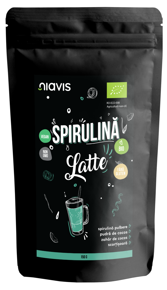 Pulbere ecologica Spirulina Latte, 150g, Niavis