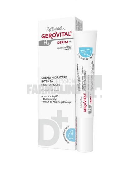 Gerovital H3 Derma+ Crema hidratare intensa contur ochi 15 ml