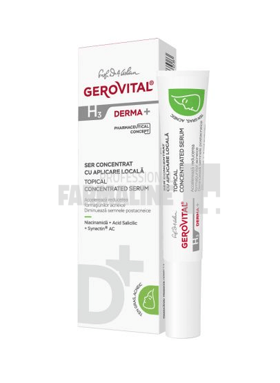 Gerovital H3 Derma+ Ser concentrat cu aplicare locala 15 ml
