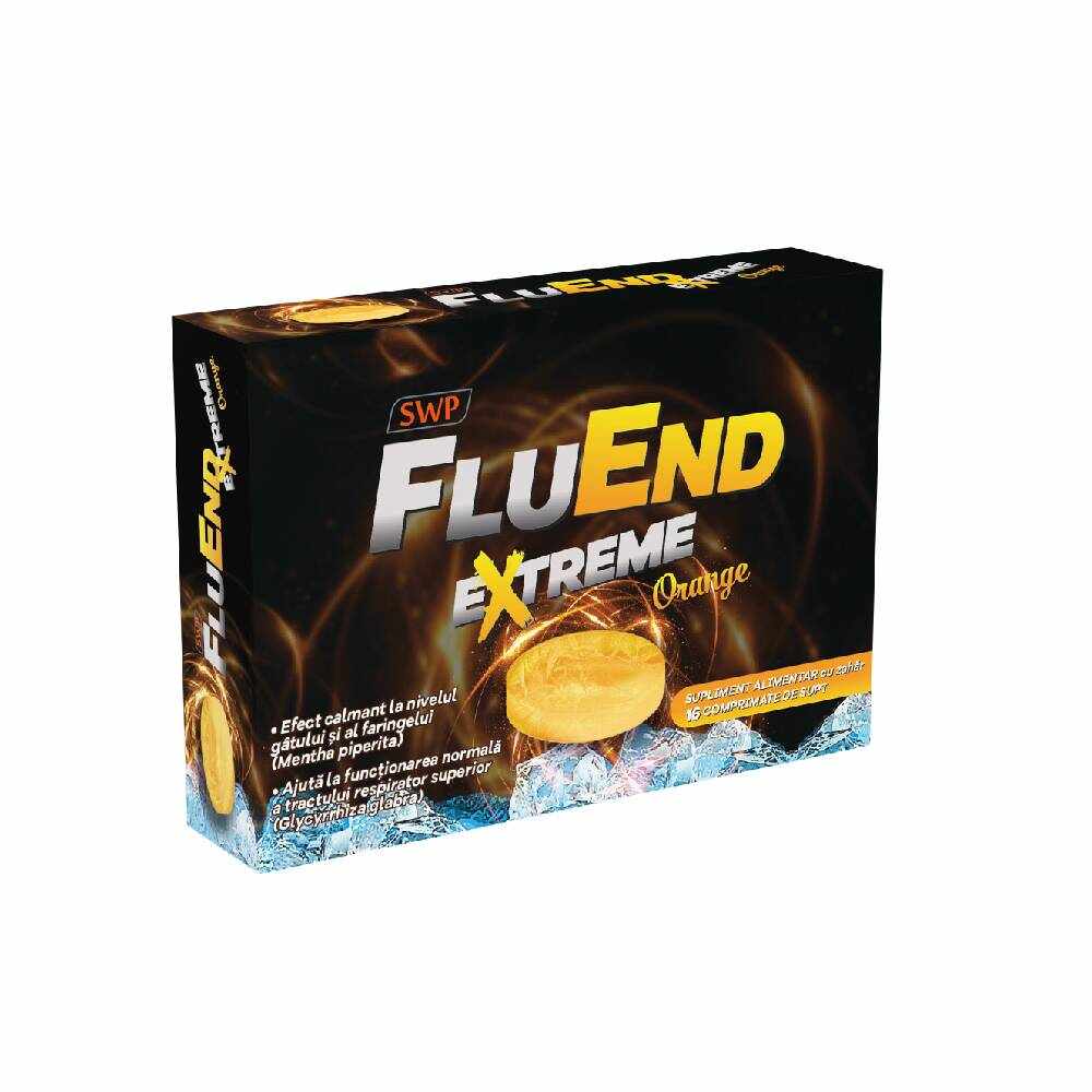 FluEnd Extreme cu aroma de portocale, 16 comprimate, SunWave Pharma