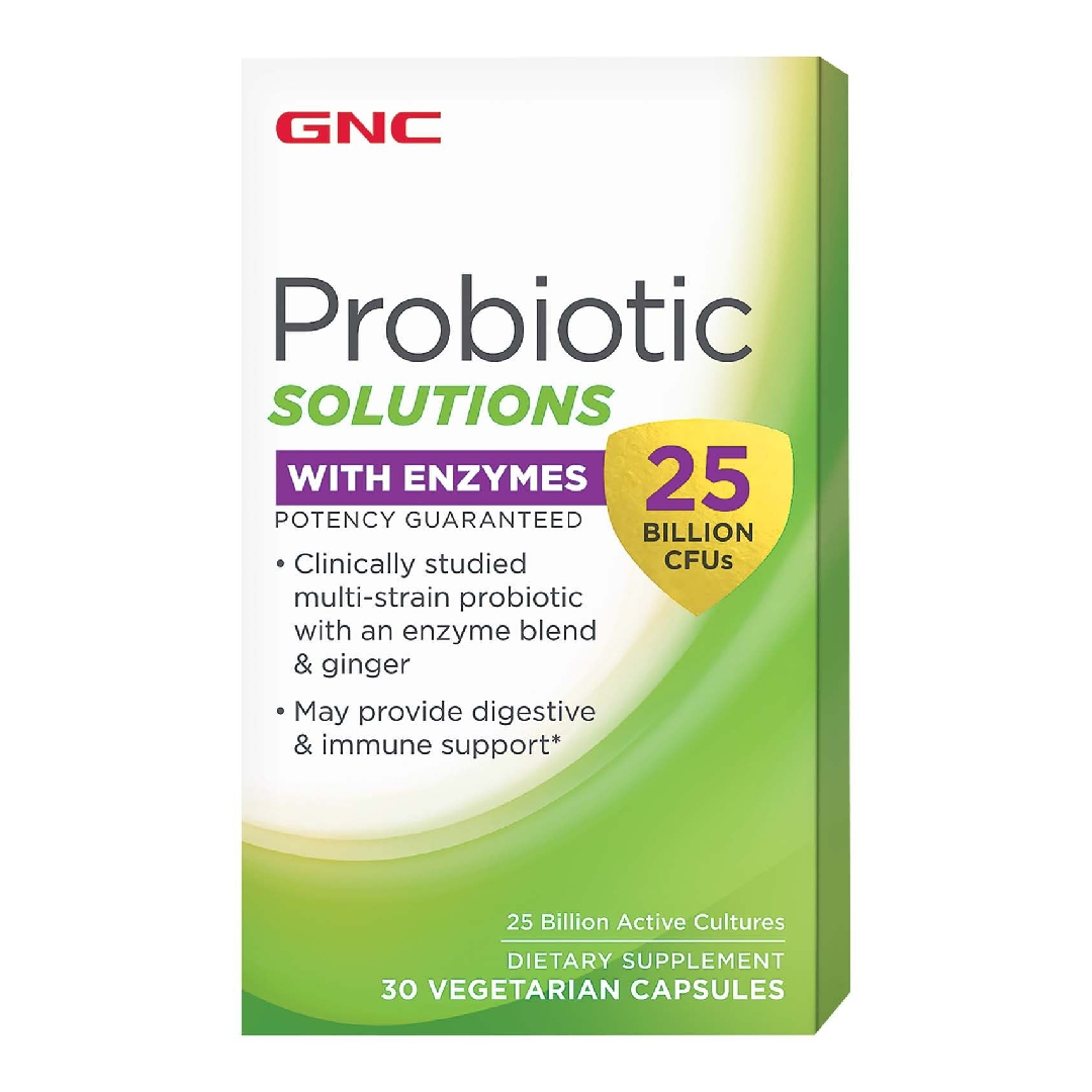 Probiotic Solutions cu enzime digestive, 25 Miliarde CFU, 30 capsule, GNC