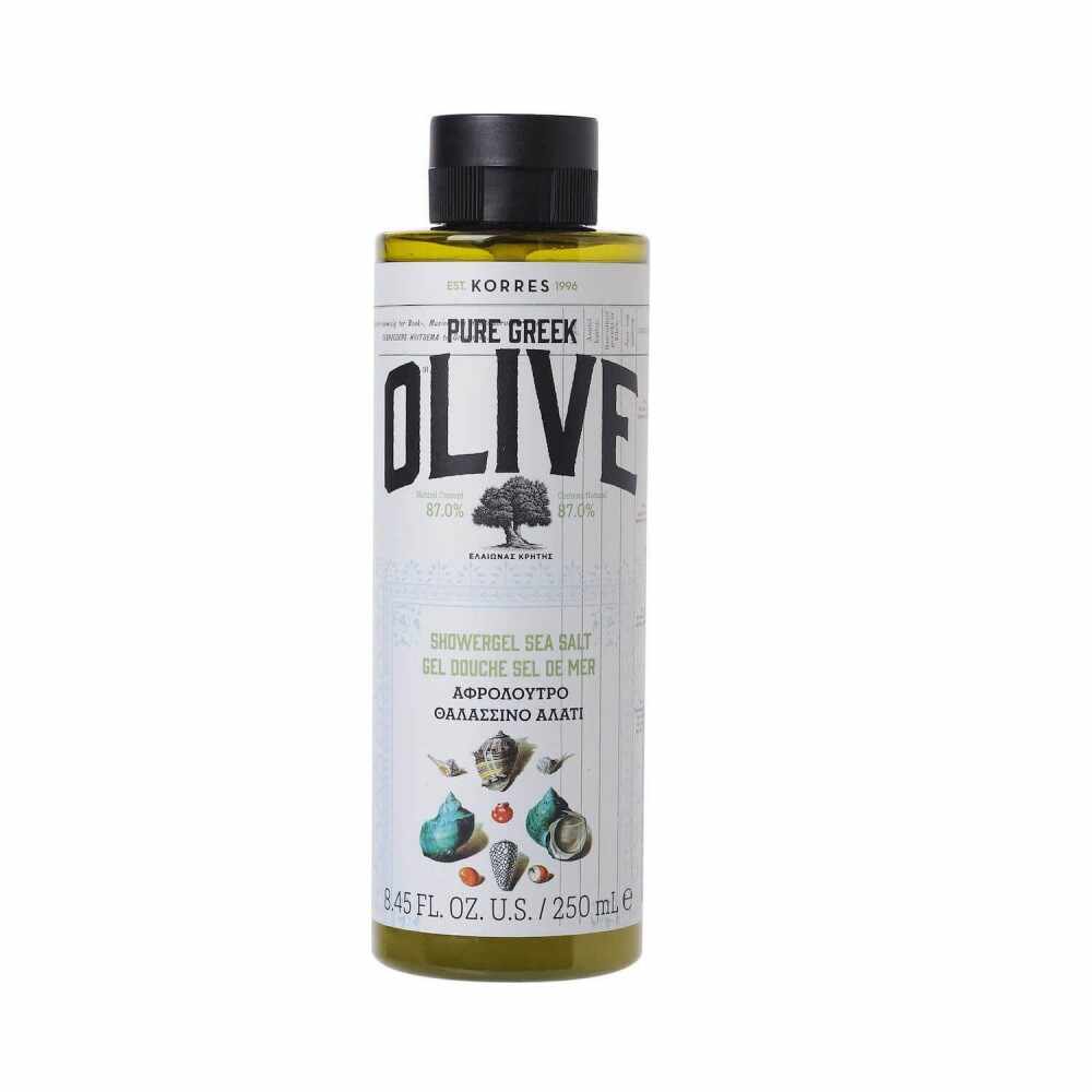 Gel de dus Sea Salt Pure Greek Olive, 250ml, Korres
