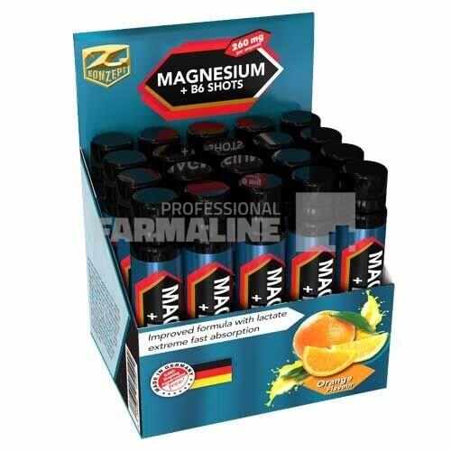 Magneziu + B6 Shots 25 ml 20 fiole