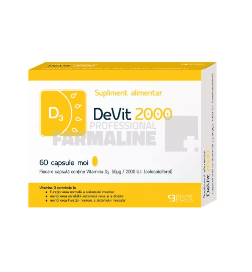 DeVit 2000 Vitamina D3 60 capsule
