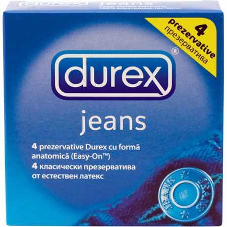 Prezervative Jeans, 4 bucati, Durex
