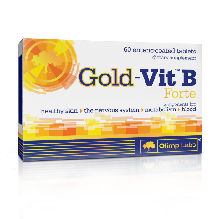 Complex vitamina B12 B6 B1 acid folic Forte Gold Vit B, 60 tablete, Olimp Labs