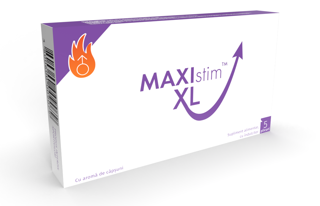 Maxistim XL cu aroma de capsuni, 5 plicuri, NaturPharma