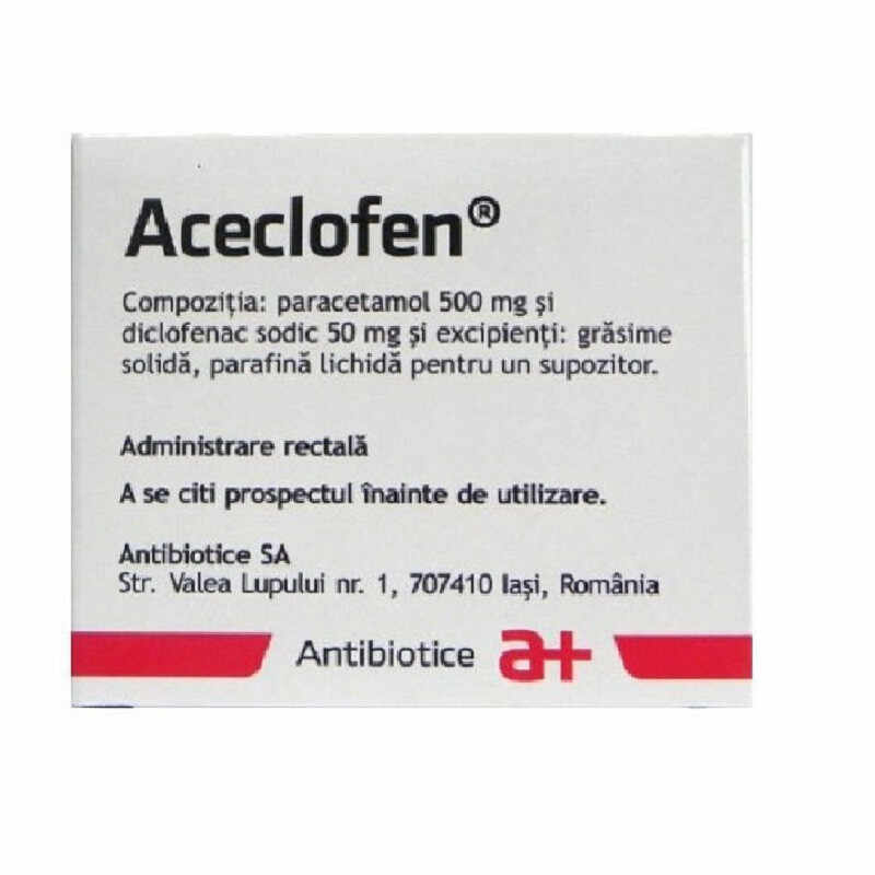 Aceclofen 500mg/50mg 6 supozitoare