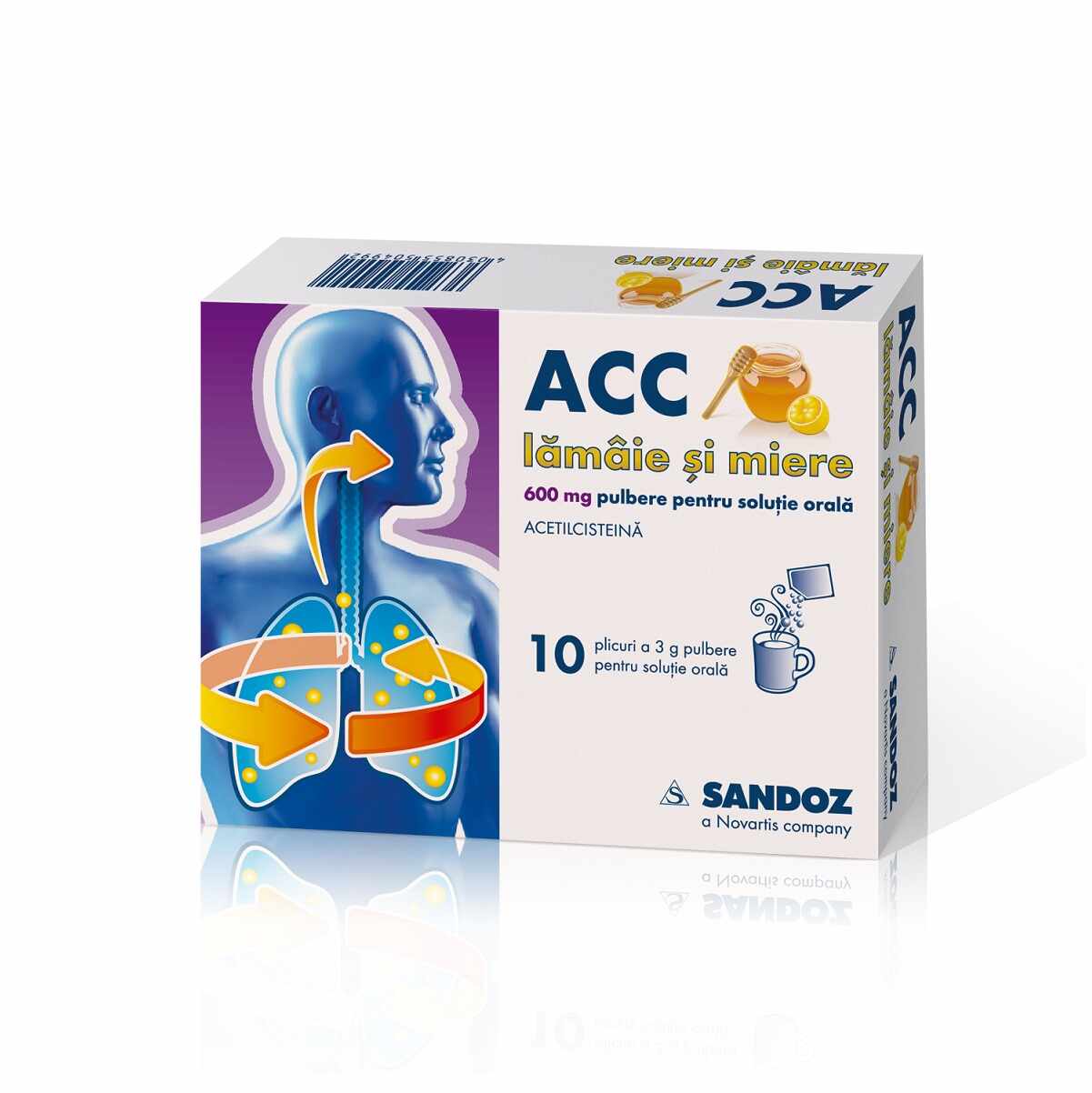 ACC 600MG LAMAIE SI MIERE CT*10PLICURI PULBERE