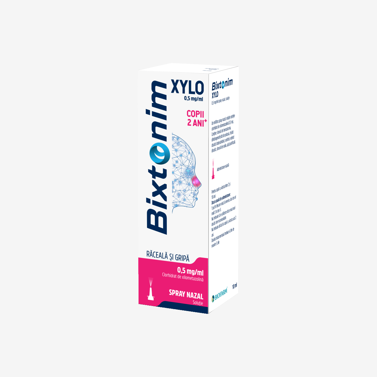 Bixtonim Xylo Spray Nazal Copii, 10 ml, Biofarm
