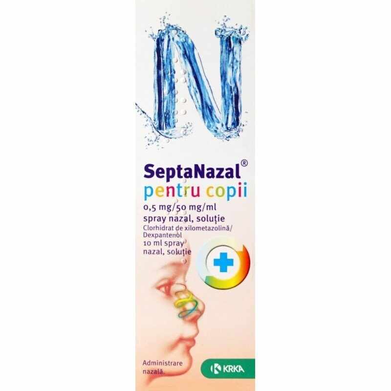 Septanazal Spray Nazal pentru Copii 0.5mg / 50mg / ml, 10 ml