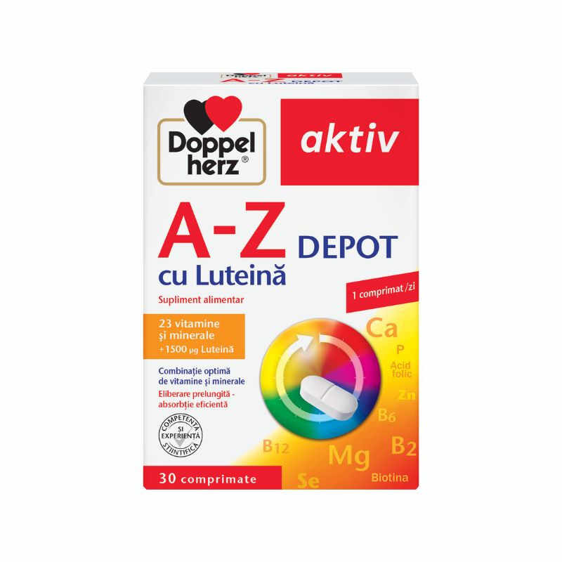 Doppelherz aktiv A - Z DEPOT cu Luteina, 30 comprimate