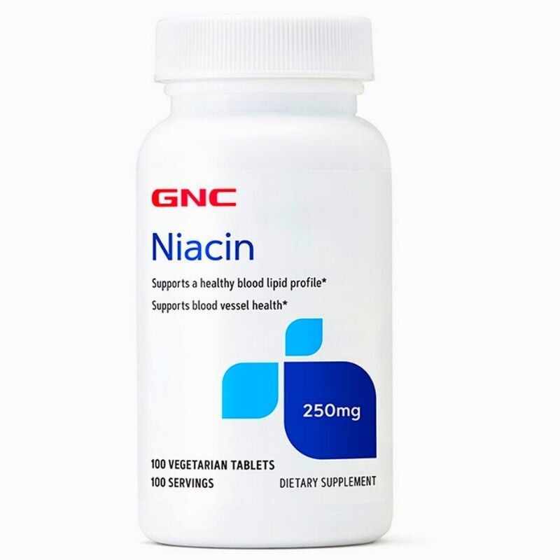 GNC Niacin 250 mg, stimulare cerebrala, 100 tablete