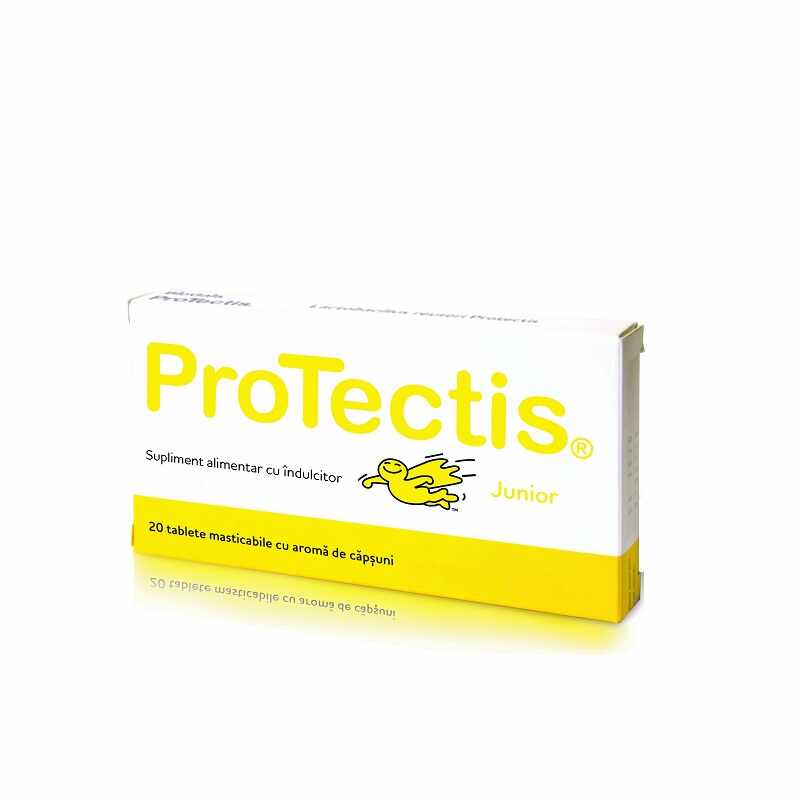 PROTECTIS PROBIOTIC JUNIOR ,20 Tablete masticabile cu aroma de capsuni