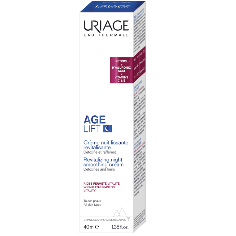 Uriage 65165503 Crema Detox Revitalizanta de Noapte Age Lift, 40 ml,