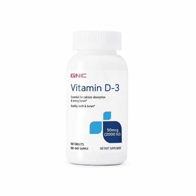 GNC Vitamin D3 2000 UI, 180 tablete