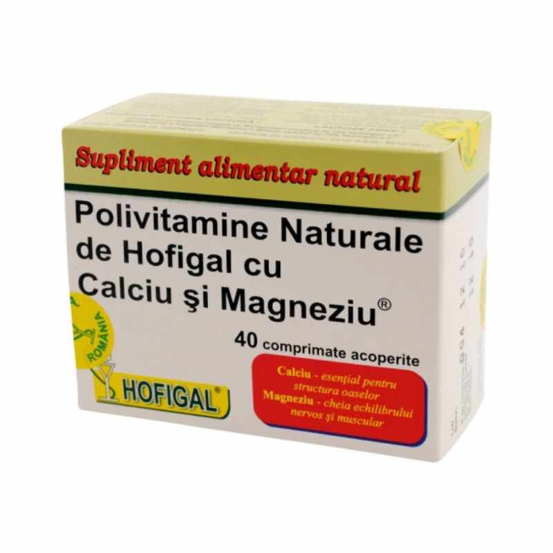 HOFIGAL Polivitamine Calciu si Magneziu, 40 comprimate