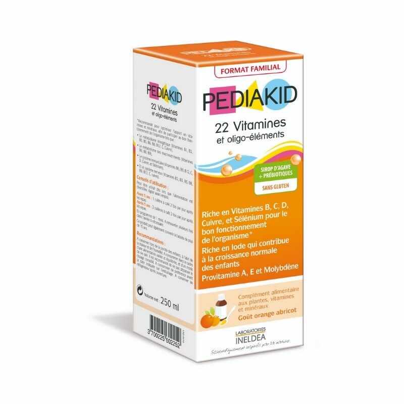 Pediakid 22 Vitamine si Oligoelemente sirop cu gust de portocale, 250 ml