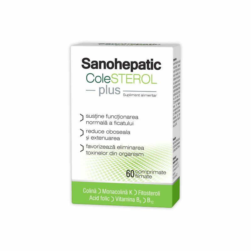 Sanohepatic colesterol Plus, 60 comprimate