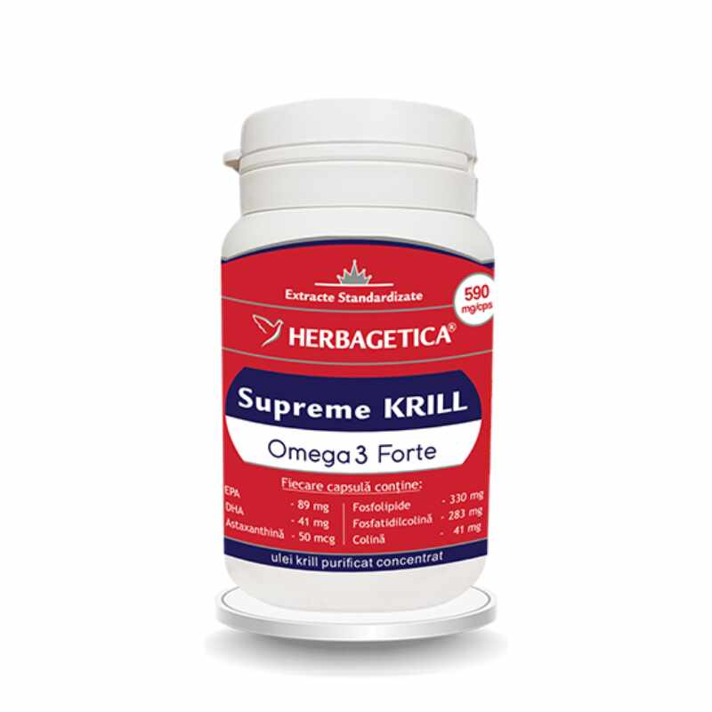 Supreme krill omega 3 forte, 30 capsule, Herbagetica