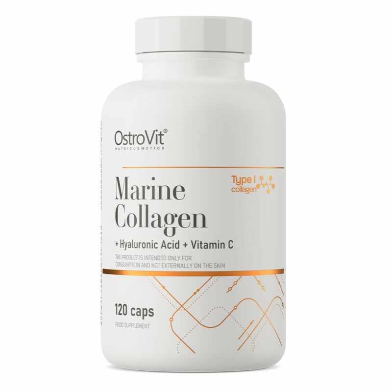 Marine Collagen + Hyaluronic Acid + Vitamina C 120 Capsule, OstroVit